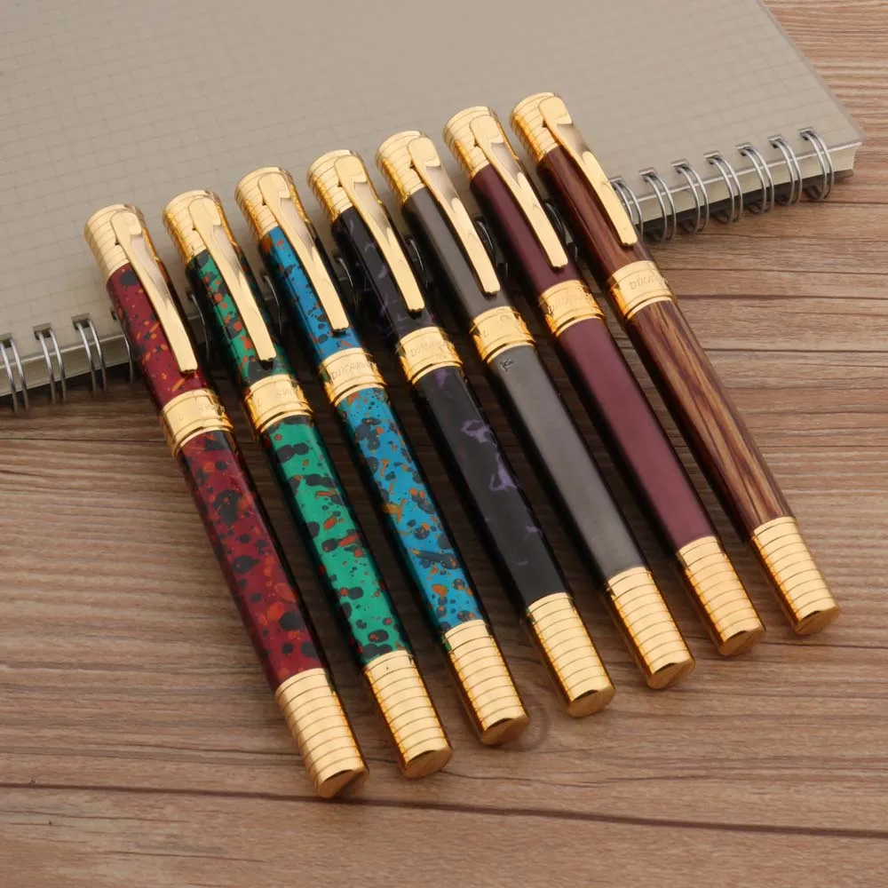 

luxury Ice Flower Roller Ball Pen Frosted Green Signature Elegante Stationery Student Office supplies Golden Ink Pen