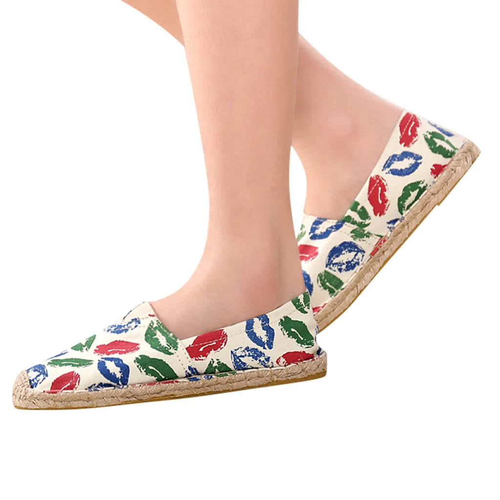 Повседневная парусиновая женская обувь Весенние женские лоферы на плоской