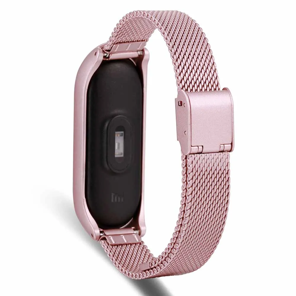 Браслет из нержавеющей стали для Xiao mi Band 3 ремешок Сменные аксессуары браслет для Xio mi Xaio mi Xia mi xaomi mi Женский или мужской