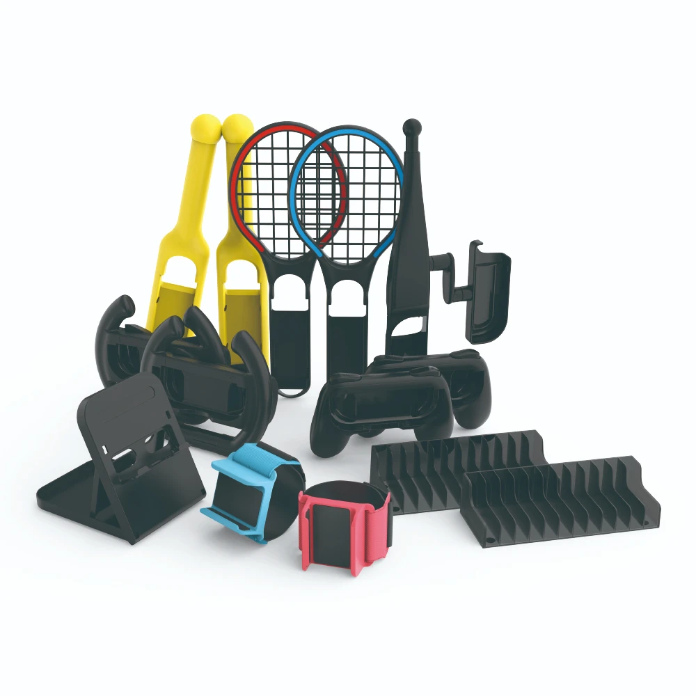 Комплект аксессуаров 14 в 1 подставка для консоли Nintendo Switch держатель Joycon