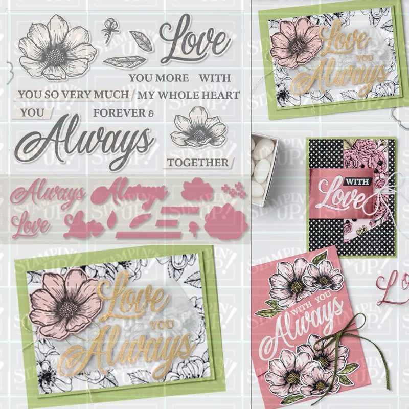 

Forever Metal Cutting Dies and Stamps DIY Scrapbooking Album Paper Cards Decorative Crafts Embossing Die Cuts New 2021