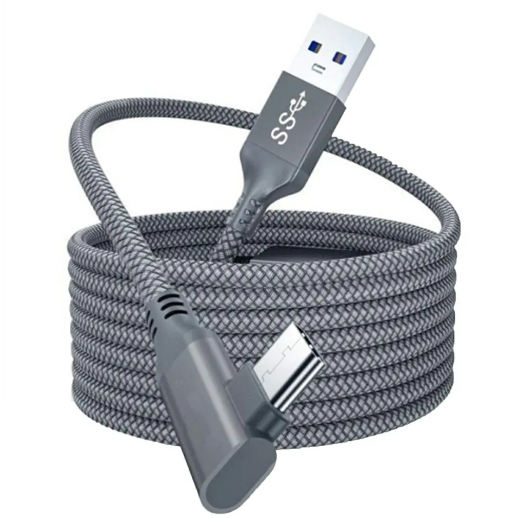 

Link Braided 5m USB3.2 Elbow Cable Accessories Data Cable For Data Transmission High Speed Charging For Oculus Quest 2