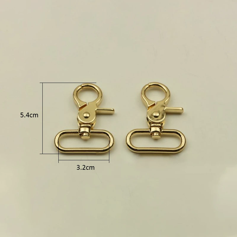 

10 Pcs Silver Bronze Metal Luggage Bag Dog Buckle Snap Hook Bag Hanger Lobster Clasp DIY Sewing Handmade Key Chain Buttons Hook