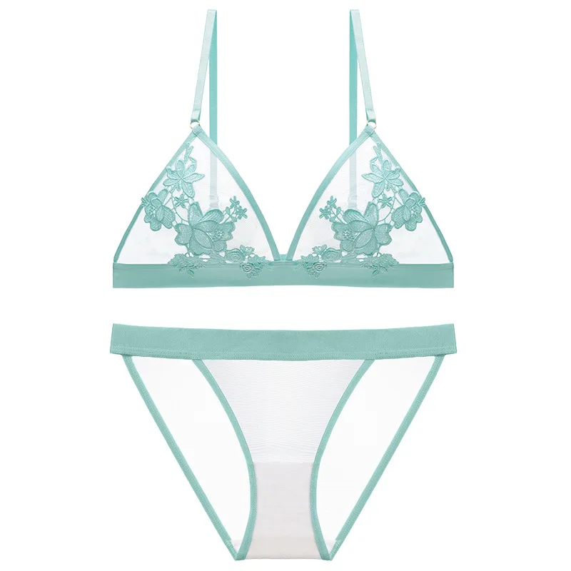 

New Style Bra Set Sexy Bralette Triangle Cup Ultra-Thin Lady's Underwear Bra