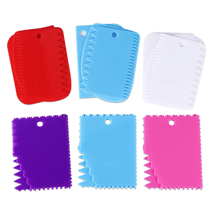 3 шт./лот слайсер для теста шпатель крема торта скребок лезвие силиконовый