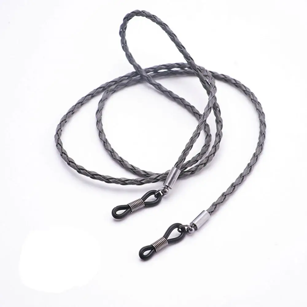 Кожаный ремешок для очков спортивный нескользящий шнурок регулируемый