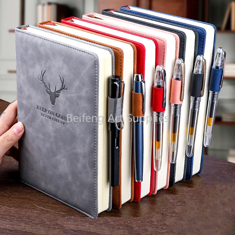 A5 notebooks and journals 360 Pages Super Thick Wax Sense Leather Daily Business Office Work travelers notebook School Supplies