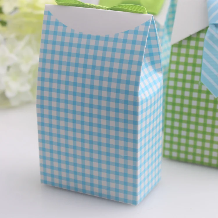 

Cute Boy Favor Box With Bow Tie Baby Shower Baptism Party Candy Box