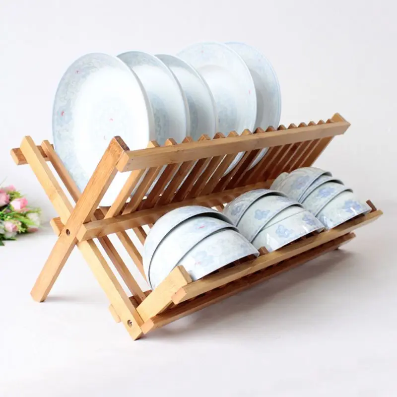 

Wooden Bamboo Board Racks Multipurpose Shelves Drainboard Kitchen Pot Lid Holder Dish Drain Dish Rack