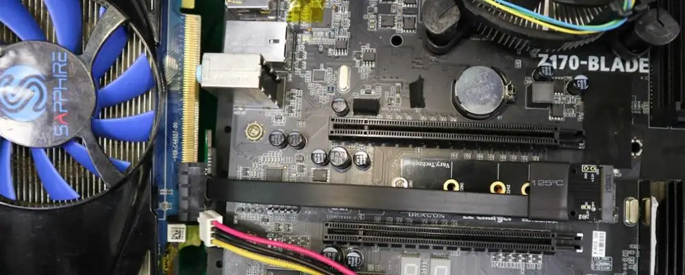 M.2 NVMe до x1 PCIe удлинительные кабели для майнинга BTC mining GPU PCI-E Удлинительный кабель M2