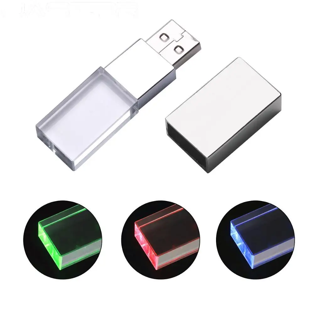 (10 шт. бесплатный логотип) розовое золото Кристалл Золото usb с коробкой 2 0