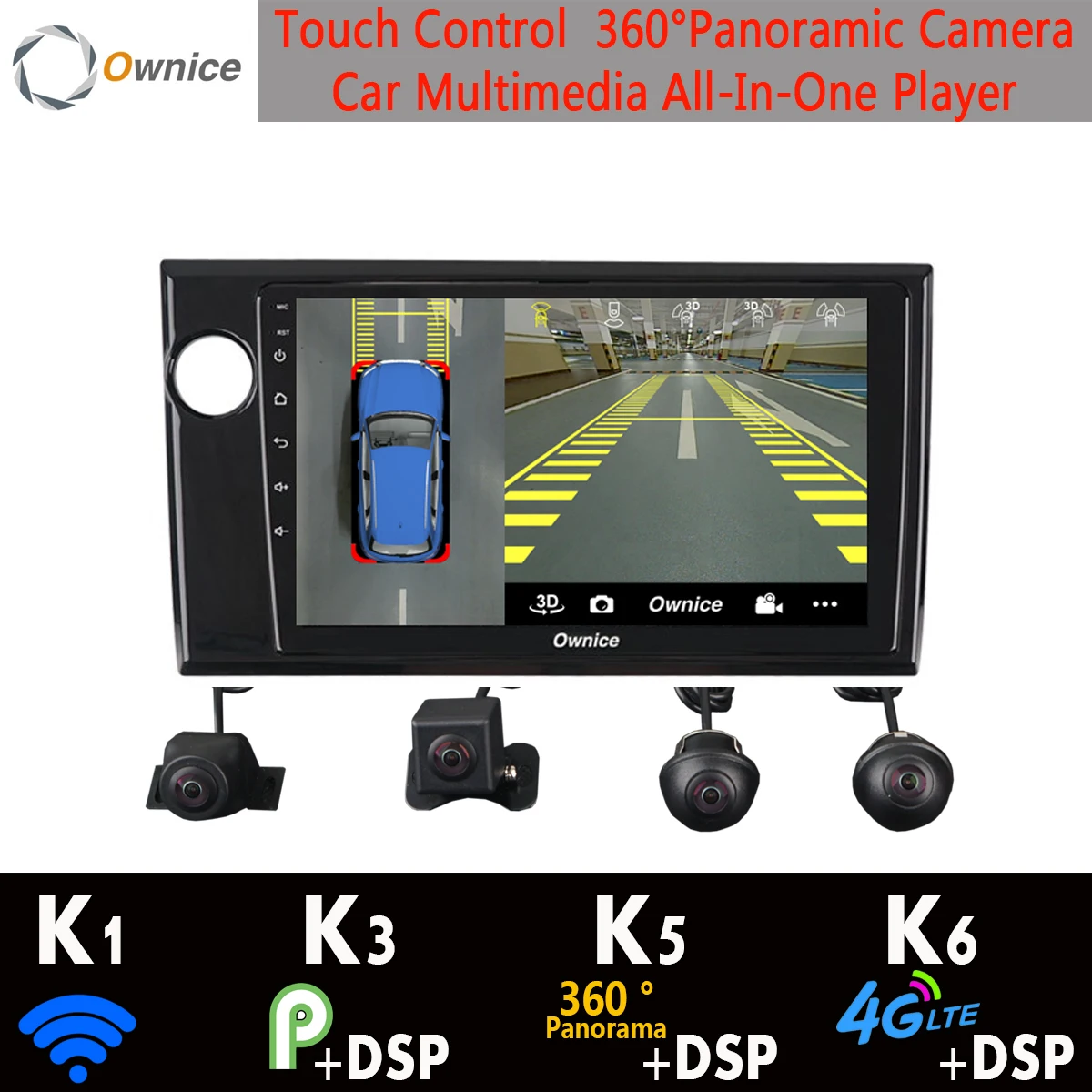 1Din 360 ° панорамный Android 9 0 8Core 4G + 64G Автомобильный мультимедийный плеер для Honda BRV BR V