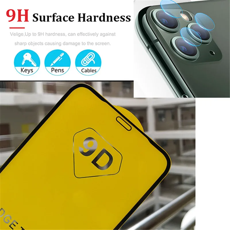 2 в 1 Защитное стекло для iphone 11 защита экрана aiphone 11promax pro закаленное с камерой len cam