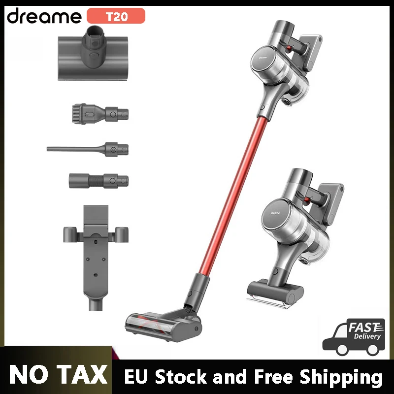 

EU Stock Dreame T20 Cordless Vacuum Cleaner All-in One HD Screen 70 Mins Runtime Lightweight Stick 25Kpa Suction for Carpet