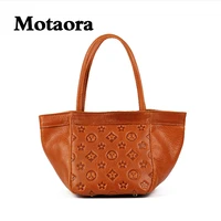 motaora retro womens handbag leather womans bag fashion geometric trapeze bags female shoulder bag ladies portable travel bag