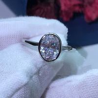 925 sterling silver oval 1 25 carat artificial sona diamond engagement wedding ring white gold very shiny anniversary gift