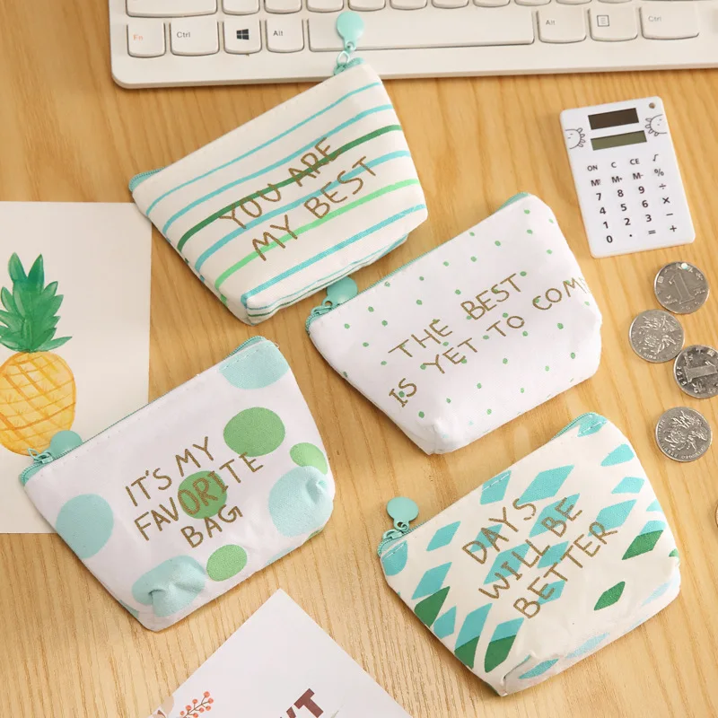 

Mini Cute Coin Bag Canvas Coin Purse Credit Card Holder Pouch Cosmetics Organizer Storage Bags Women Wallets