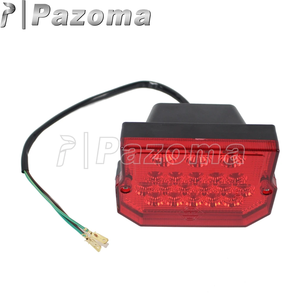 12V мотоцикл светодиодный фонарь светильник красный задний W/Белый номерной знак