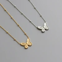 vintage butterfly pendant choker necklace waterproof fashion 18k 316l stainless steel gold chain necklace jewelry party gift