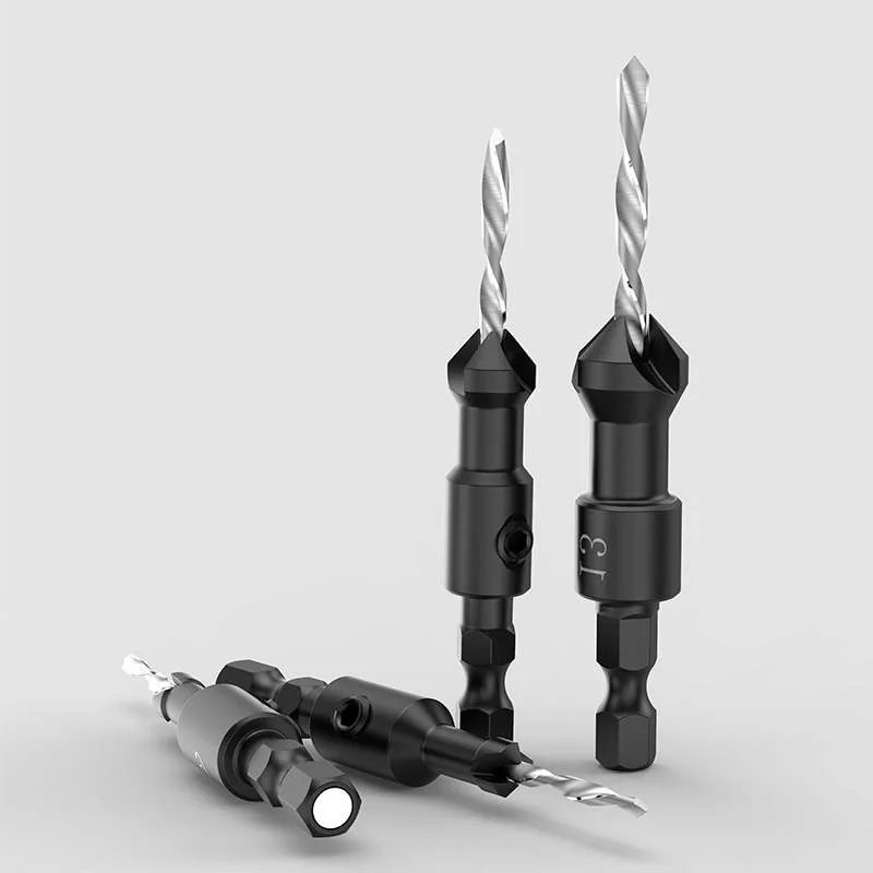 Дрель для деревообработки набор беспроводных ступенчатых насадок с потайной