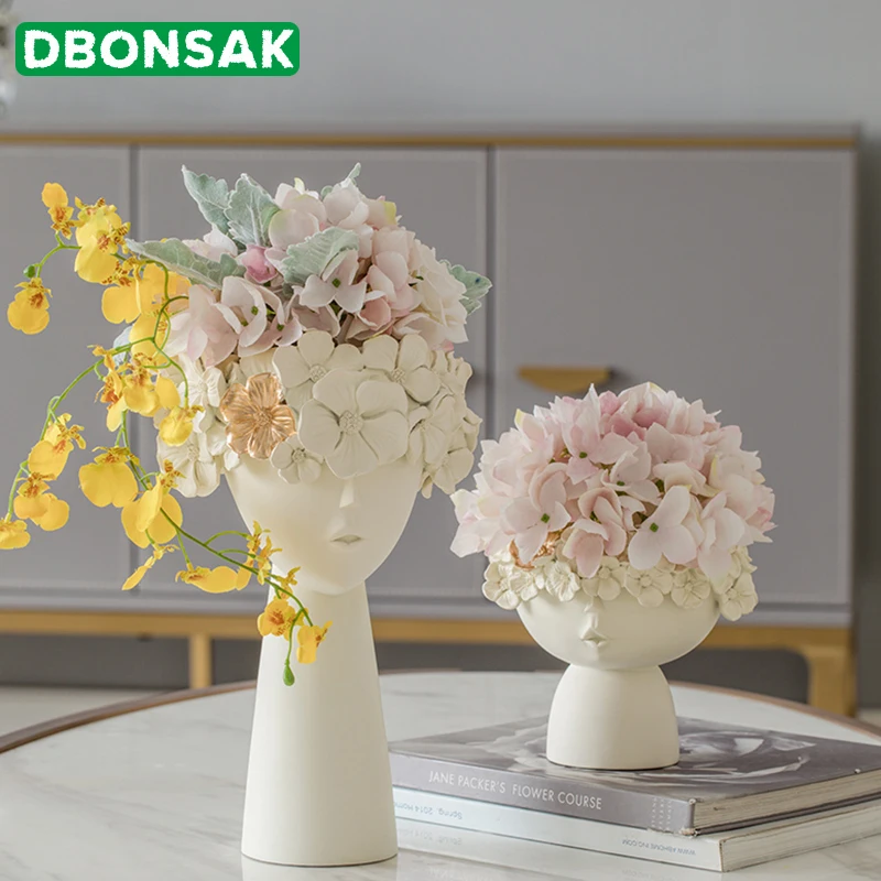 1 пара креативных ВАЗ с человеческой головой коробка для хранения всякой всячины