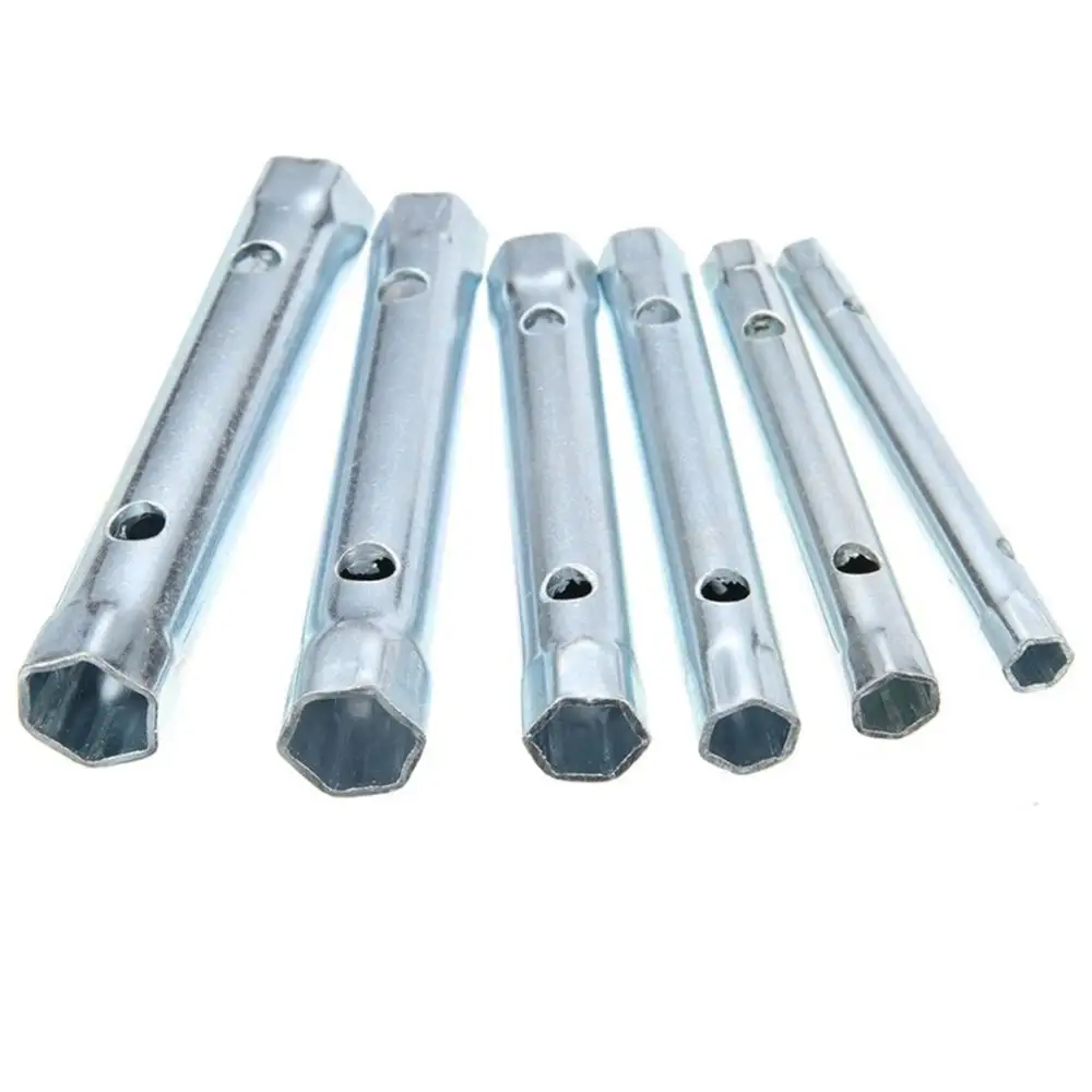 Набор серебристых трубчатых гаечных ключей 6 мм 17 трубный гаечный ключ