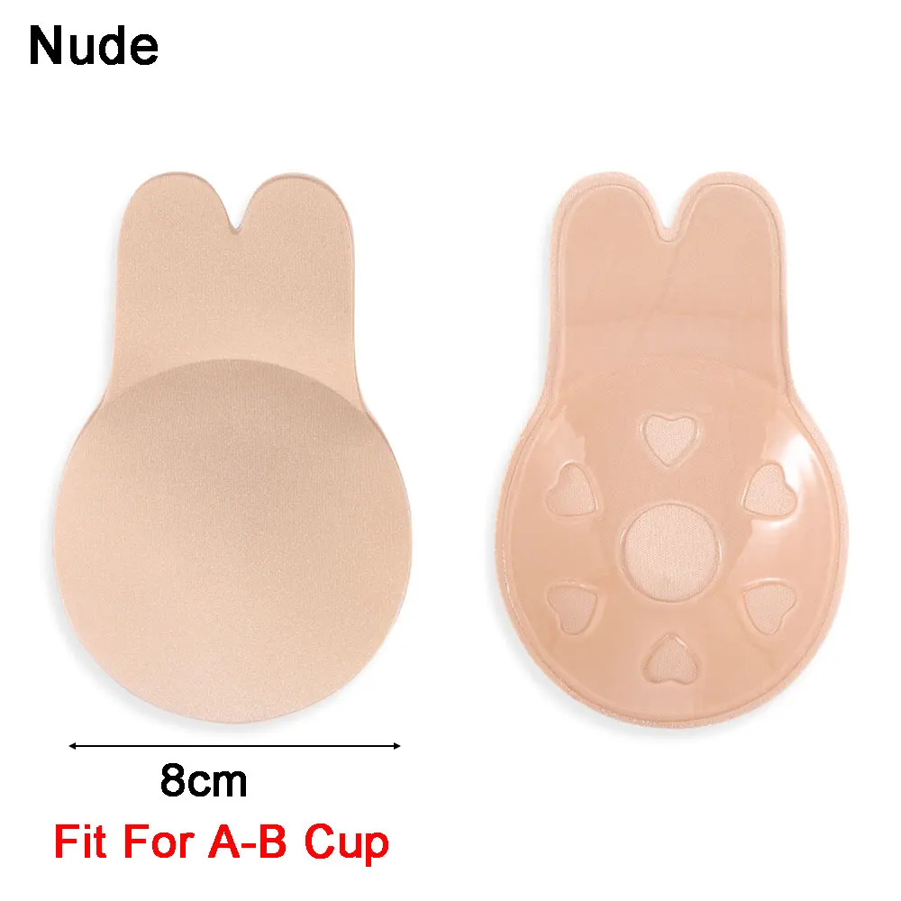 Nude - for A-B Cup 1 пара, женская мода, самоклеющийся бюстгальтер пуш-ап, укороченный топ, силиконовый чехол для соски, наклейки, Сексуальный Невидимый бюстгальтер, бюстгальтер без косточек и лямок - Цвет: Nude - for A-B Cup