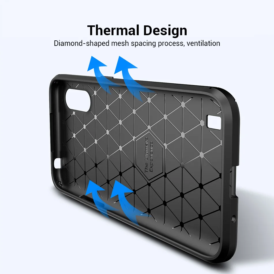 

A01 Bumper For Samsung Galaxy A01 Case Luxury Carbon Fiber Soft TPU Slim Silicone Case for Samsung A01 Back cover