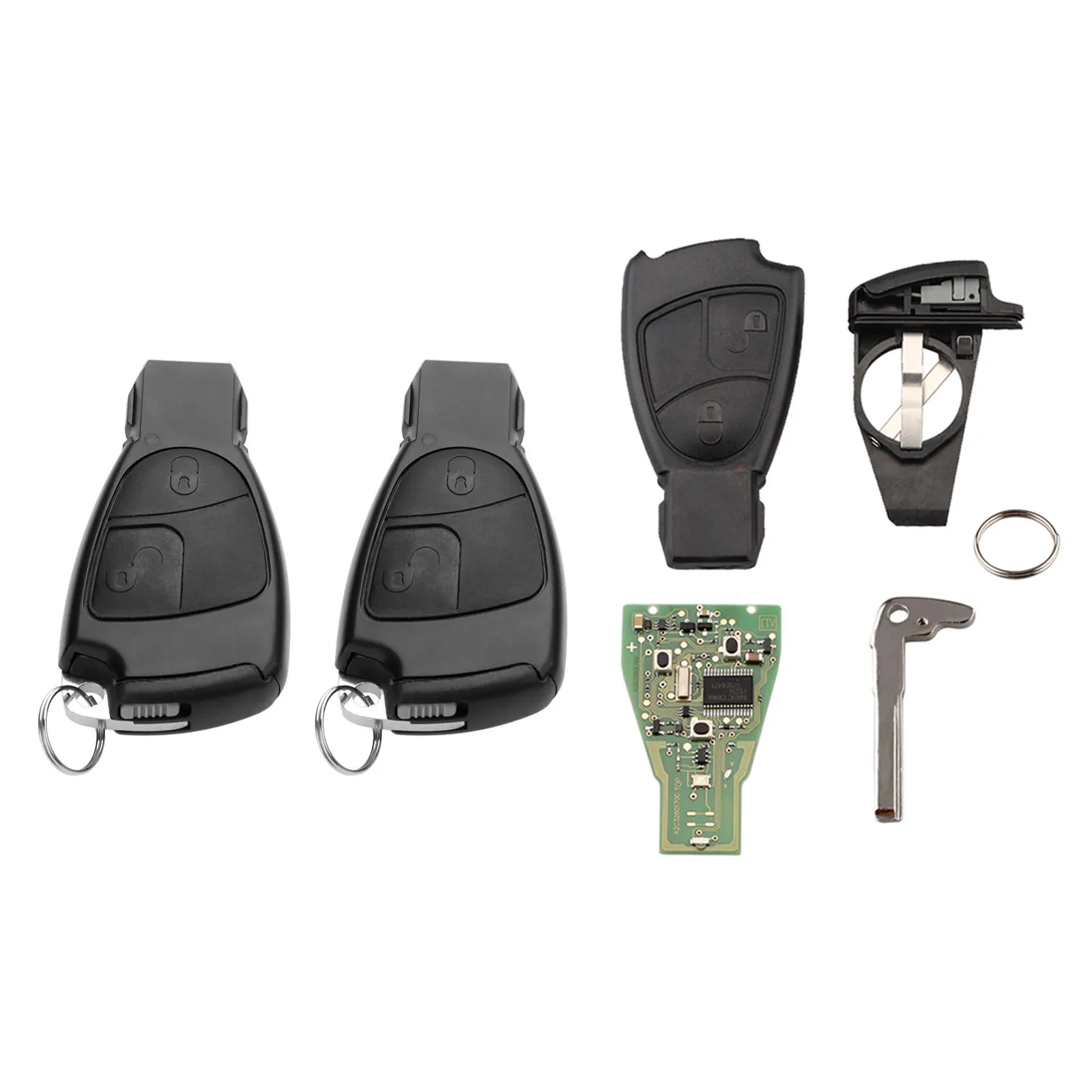 2 кнопки 433 9 МГц умный дистанционный ключ брелок от машины для Mercedes Benz C B E S Class CLS CLK