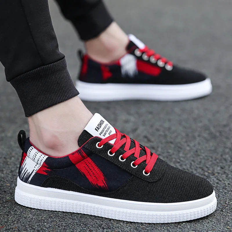 

Spring Autumn Fashion Shoes Board Sneakers Men Black Shoes Vulcanized Shoes Tenis Masclino Low-top Leisure Sneakers Male Shoes