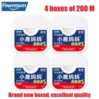 fawnmum dental 4x50m dental floss micro wax peppermint flavor dental tooth clean smooth floss hygienic tooth cleaning line
