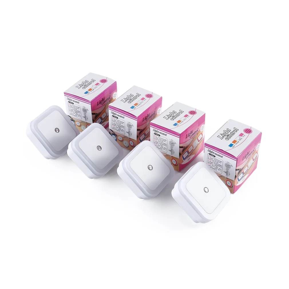 4 шт. 1 Вт Светодиодный светильник с автоматическим управлением датчик США штекер