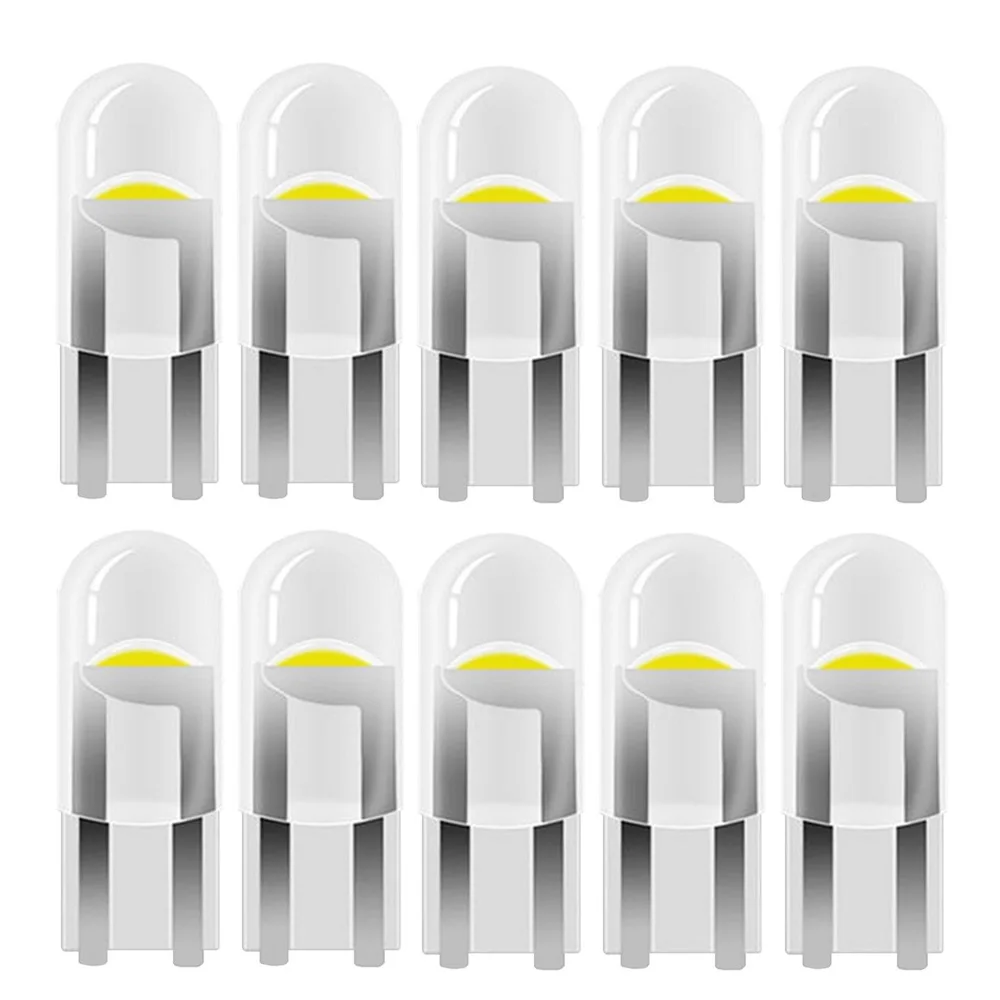 10 шт. T10 W5W WY5W COB LED Автомобильный Клин парковочный свет Поворотная боковая лампа