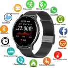 Новинка 2021, цифровые часы с цветным экраном для женщин и мужчин, фитнес-трекер с полным сенсорным экраном, часы с тонометром, женские умные часы для Xiaomi