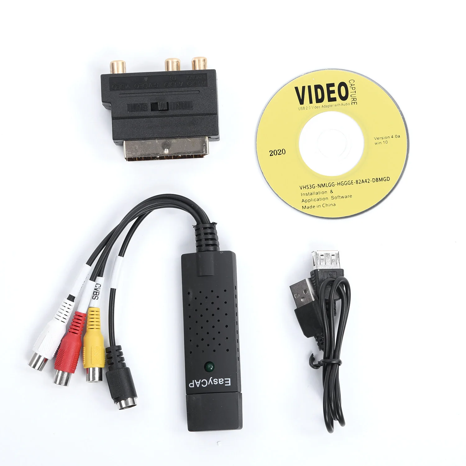 USB 2 0 VHS в DVD аудио видео конвертер захвата полный набор Scart с проводами и кабелем RAM