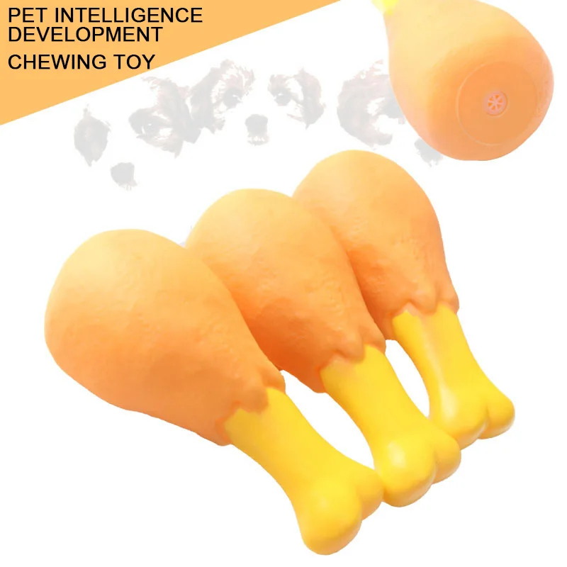 

Non Toxic Soft Glue Pet Simulation Chicken Leg Toyspet Biting Vocal Drumstick Toy Dog Toys Sound Cats Dogs Pet Toys