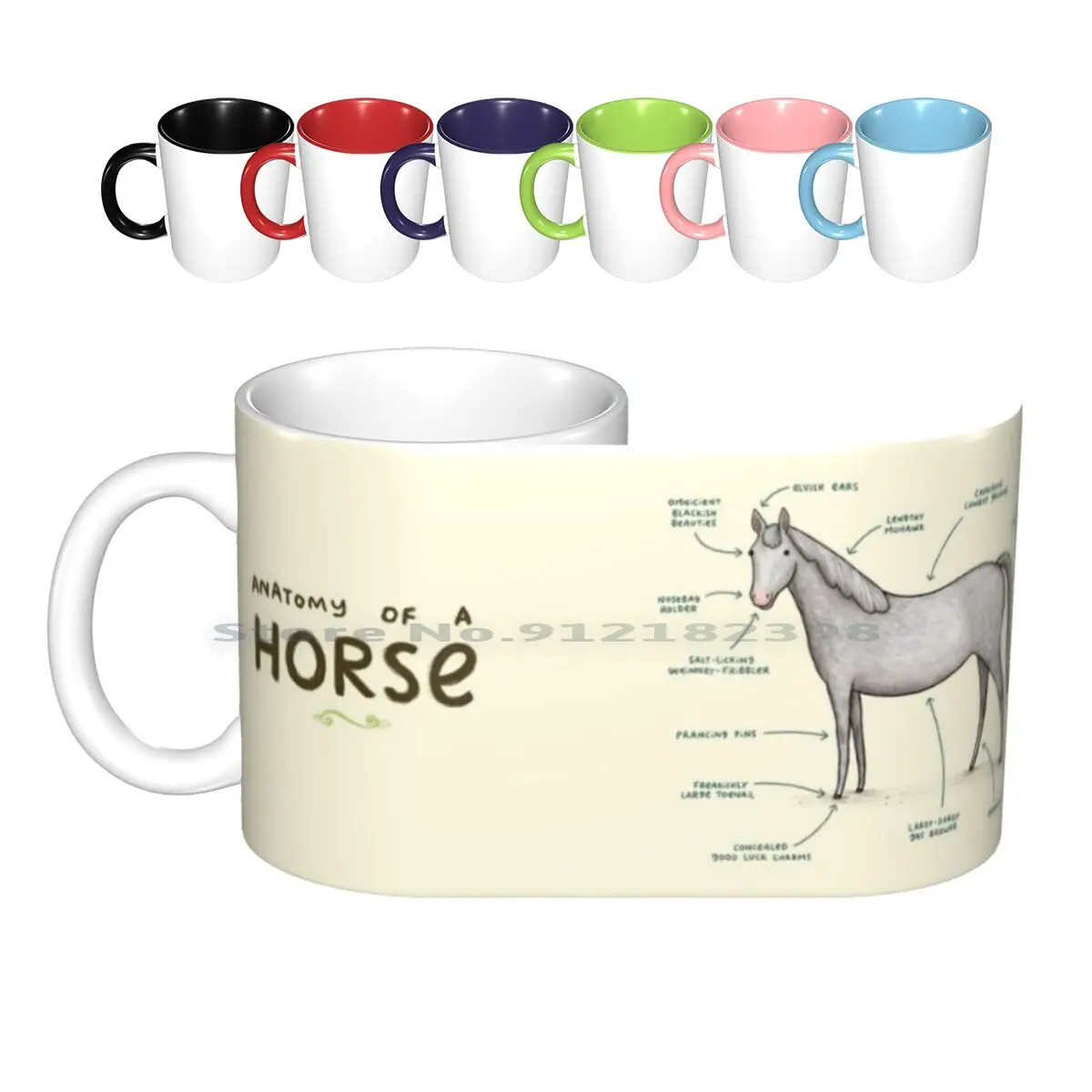 

Anatomy Of A Horse Ceramic Mugs Coffee Cups Milk Tea Mug Anatomy Funny Comedy Humour Humor Silly Animal Animals Adorable Cute