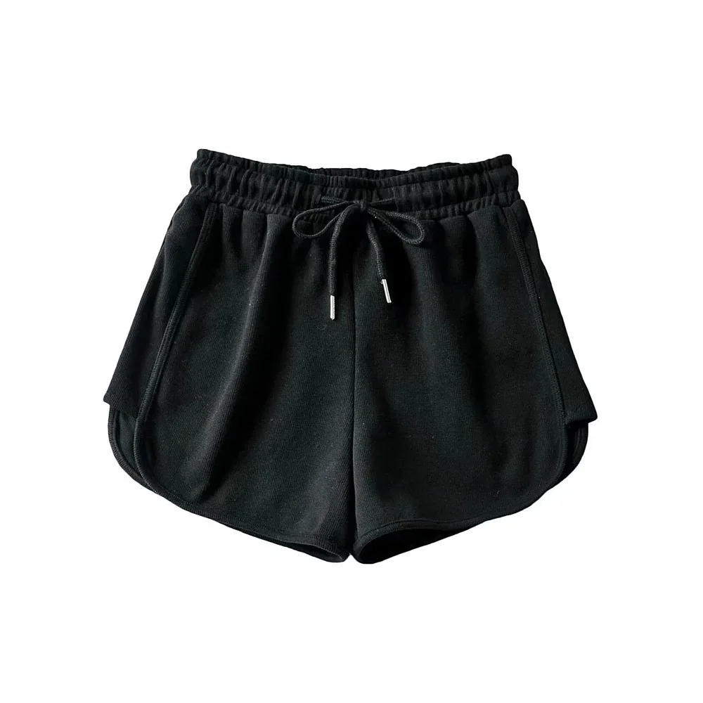 

TVVOVVIN Mult-color Loose Outdoor Sports Wide Leg Shorts For Women 2021 Summer New High Waist Lace-up Casual Shorts 5VF6