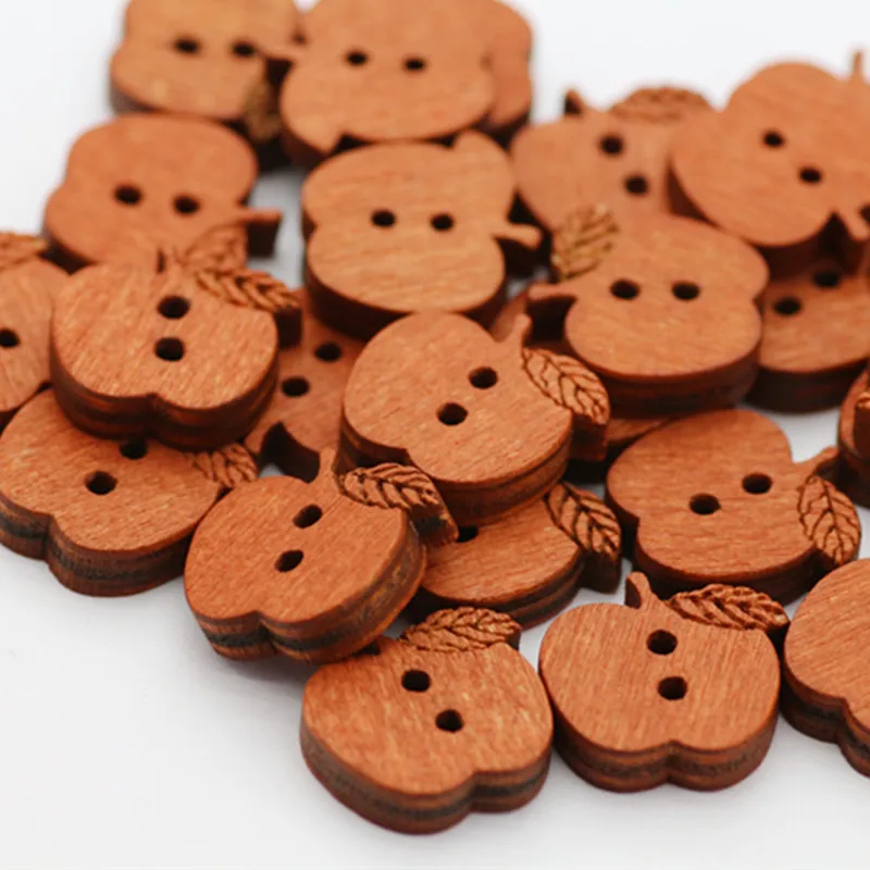 

100PCS Cute Cat Wooden Buttons With 2 Holes DIY Scrapbooking Sewing Clothes Photos DIY Material Decoration Vintage Wood Buttons