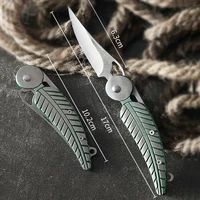pocket fruit knife high hardness sharp folding knife creative feather handle outdoor self defense knife
