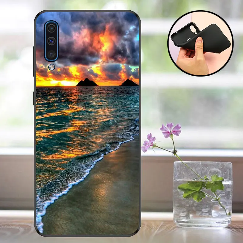 Чехол для samsung Galaxy A50, черный матовый чехол для samsung A50, силиконовый чехол ТПУ для телефона Galaxy A 50 A505F Capa - Цвет: LRT