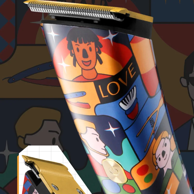 Kemei T-Outliner беспроводной модный граффити триммер для мужчин с нулевым эффектом