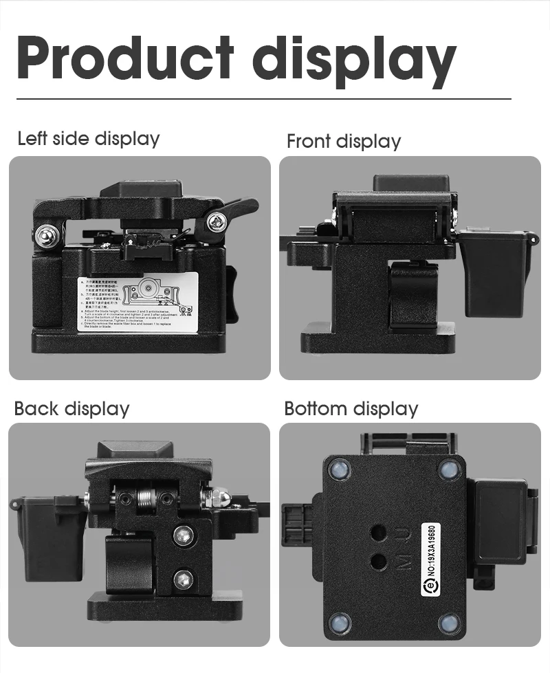 High Precision AUA-X1 Fiber Cleaver FTTH Cable Fiber Optic Cutting Knife Tools Cutter Three-in-one Clamp Slot 24 Surface Blade