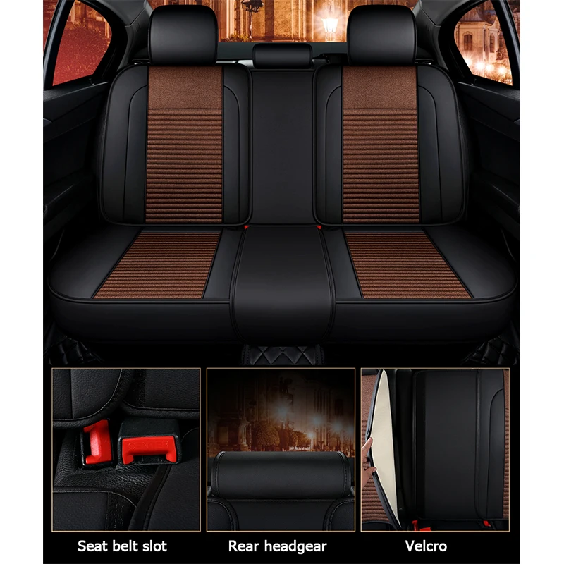 

KADULEE flax car seat covers For Volkswagen vw passat b5 b6 b7 polo 4 5 6 7 golf tiguan jetta touareg seat cover cars seats