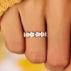Модная Маргаритка цветок кольца для женщин в Корейском стиле Стиль симпатичное цветочное летнее платье палец кольцо для девочек Свадебные обручальные кольца на день рождения вечерние ювелирные изделия