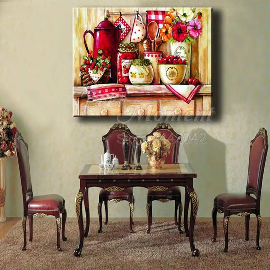 Когда нибудь момент алмазов картина 5D DIY Кухня горшок вишня ручной работы мозаика