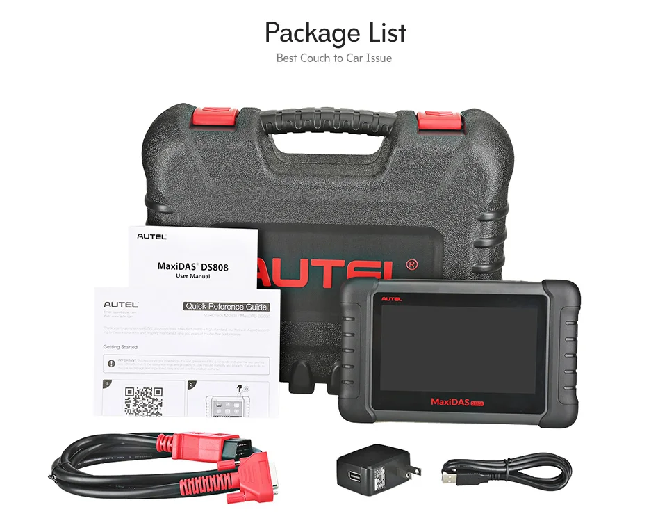 Autel MaxiDAS DS808 OBD2 сканер автомобильный диагностический инструмент OBDII OE-уровень двунаправленный контроль ключ программист код считыватель PK MK808