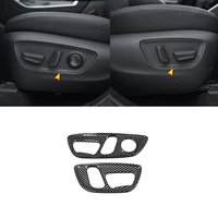 lhd for toyota highlander 2020 2022 abs carbon fiber parts interior accessories car seat control switch cover sticker trim 2pcs