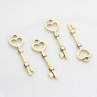 zinc alloy charms pendant heart key charms 6pcslot 1035mm for diy jewelry earring making accessories