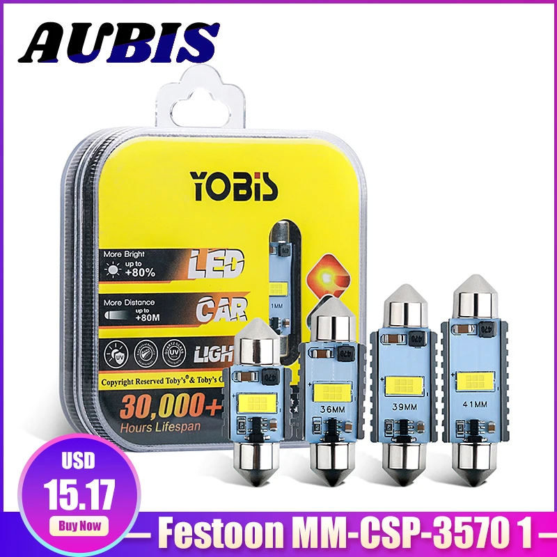 

10PCS Super Bright C5W C10W 3570 Festoon 31/36/39/41mm For Car Led Lamp Dome Bulb Trunk Boot Lighting No Error Side Marker Light